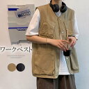 おしゃれ オーバーサイズ アウトドア ジャケット ノースリーブ お釣り 多機能 レディース メンズ ミリタリー カメラマンベスト