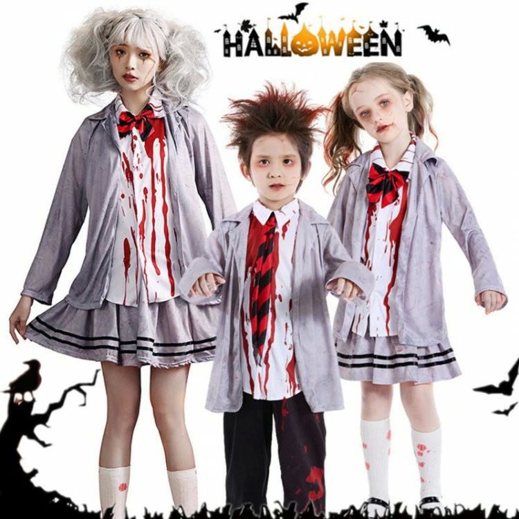制服コスプ ゴーストガール ブレザー コスチューム ゴースト 大きいサイズ 男の子 女の子 悪魔 吸血鬼 ..
