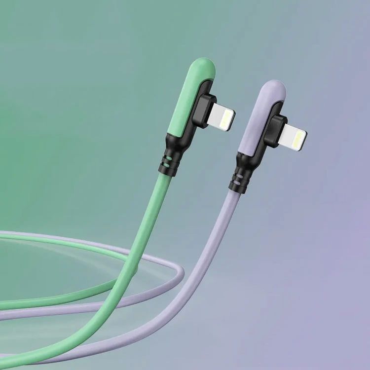 急速充電 超高耐久ナイロン 断線防止 充電ケーブル急速データ転送 iPhone 90度 1.8m 長さ1.2m 【2点セット】急速充電 2.0A L型