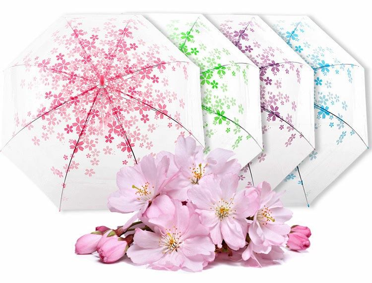 傘 雨傘 長傘 手開き傘 花柄 子供用 全面透明 雨傘 雨具 グラスファイバー 2面透明 男の子 女の子 プリント 子ども 子供