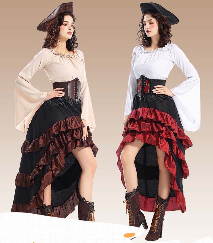 レディース 女性用 大人 セクシー ロングスカート 帽子 パイレーツ 海賊 女海賊 女王 航海家 遠洋船長 カリブの海賊 カリビアン