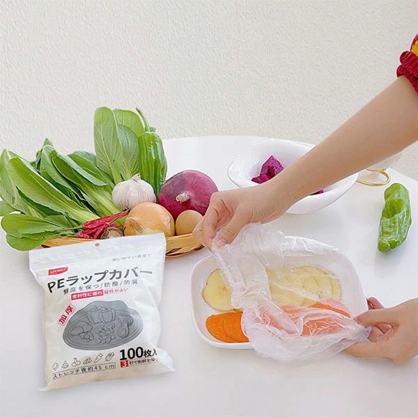 食 食材 冷蔵庫用 食品ラップ まとめ買い セット 食品用ラップ プラスチックカッター ラップ 使い捨て ポリマ 12cm-45cm 100枚入