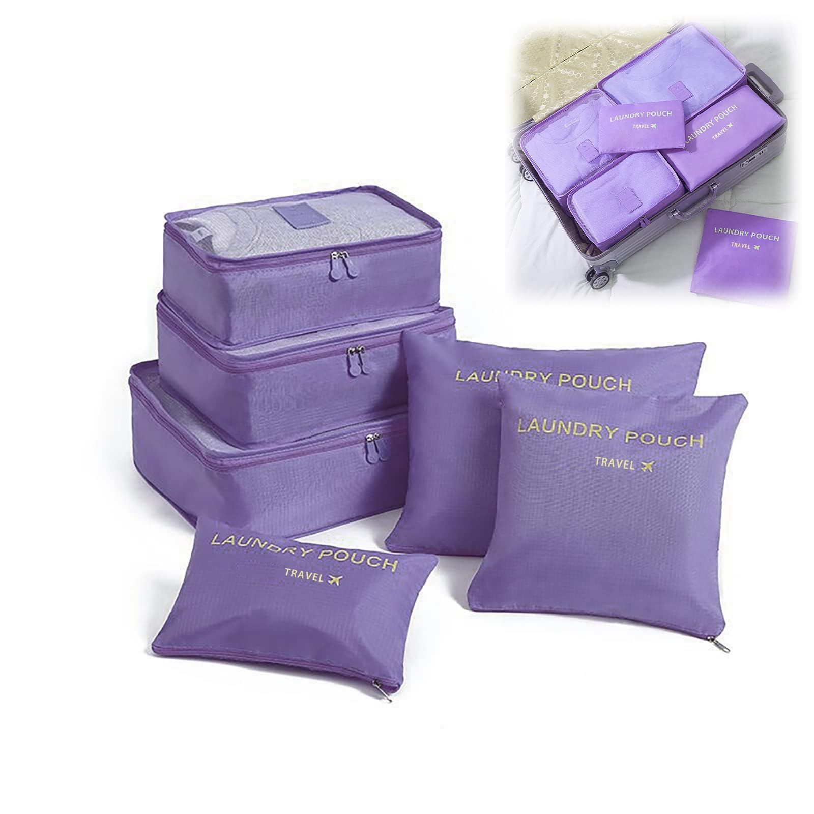 トラ 出張 6点 セット 容量 大多機能 衣類収納袋 パッキングポーチ ラゲッジオーガナイザー アレンジケース ポーチ 旅行用 軽量