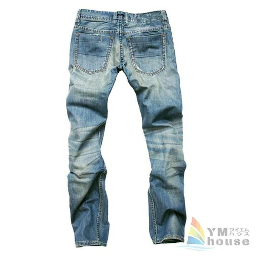 デニムカット スウェット ダメージ ジーンズ メンズ 送料無料 デニムパンツ Gパン ストレート ジーンズ ダメージ デニムパンツ