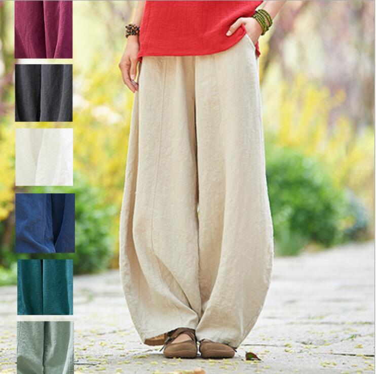 エスニックフ ボトムス レディース アラジンパンツ ジョガーパンツ ゆったり 綿麻 リネンパンツ サルエル パンツ 夏 レディース