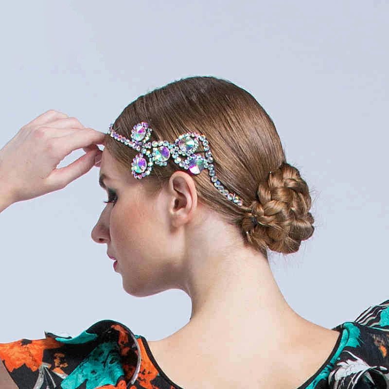 ラテン衣装アク ルンバ タンゴ ワルツ イベント 豪華 ゴージャス 上品 髪飾り ヘッドアクセサリー ヘッ..