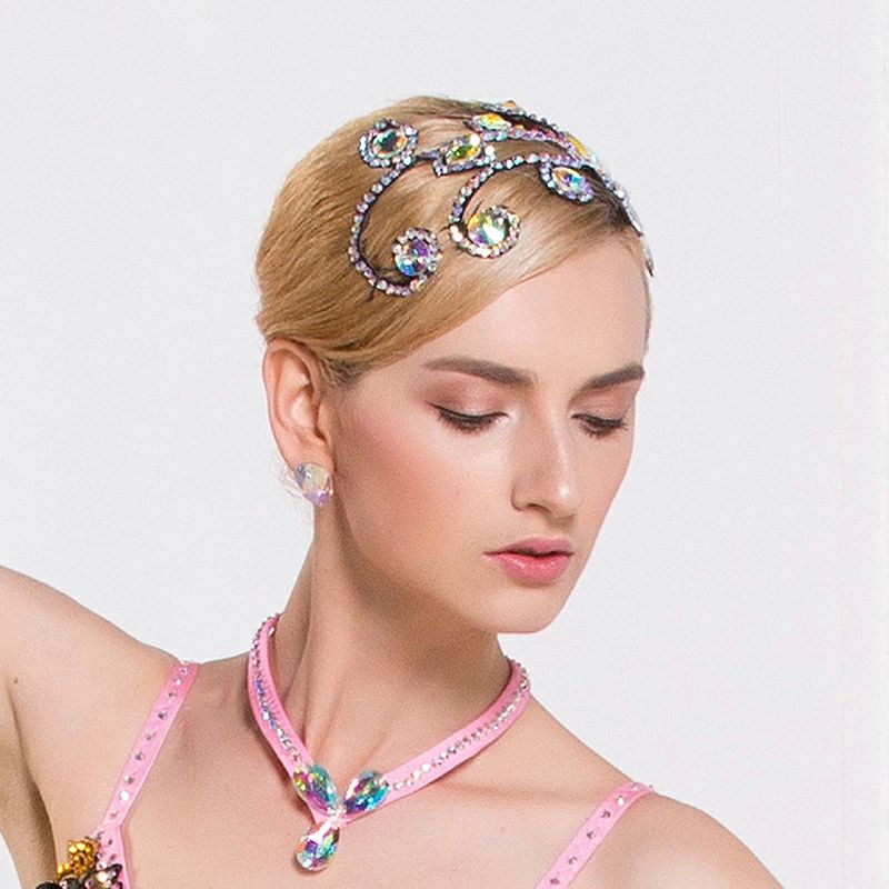 社交ダ ラテン衣装アクセサリー ルンバ タンゴ ワルツ イベント 豪華 ゴージャス 上品 髪飾り ヘッドア..