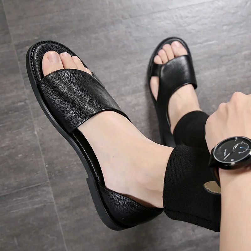 オープントゥシュ オープントゥサンダル オープントゥ グルカサンダル カメサンダル 亀 グルカ 本革 牛革 レザーサンダル メンズ