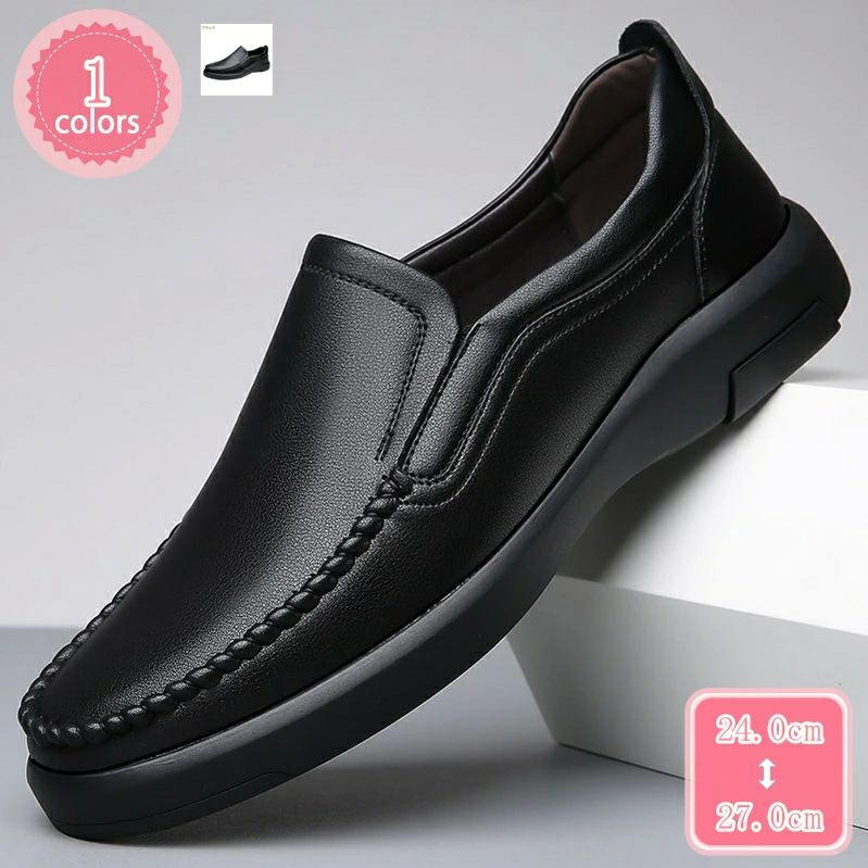 カジュ 仕事 通勤 クッション 衝撃吸収 蒸れない 防滑 軽量 防水 ビジネスシューズ ラウンドトゥ 幅広 紐なし スリッポン メンズ
