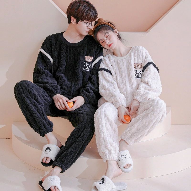 パジ 冬 メンズ レディース 暖かい あったかい 部屋着 ふわふわ 可愛い ペアルック 上下セット ルームウェア もこもこ カップル