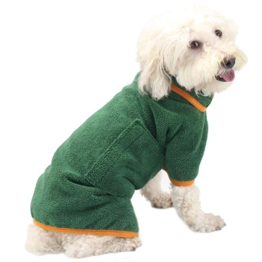 犬のバスローブタオル-犬の猫のバスタオルジャケットフリースコ