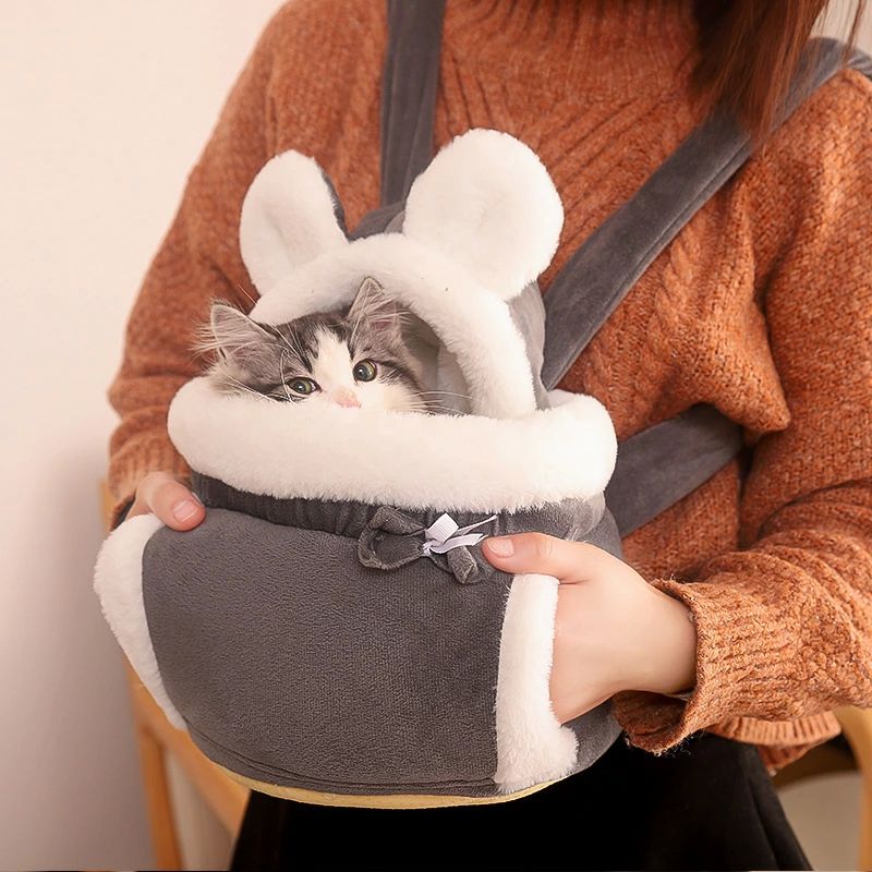 ペット用品 猫ハウス 抱っこバッグ ドーム型猫ハウス あったか 保温防寒 ふわふわ 秋冬用 ペットクッシ..