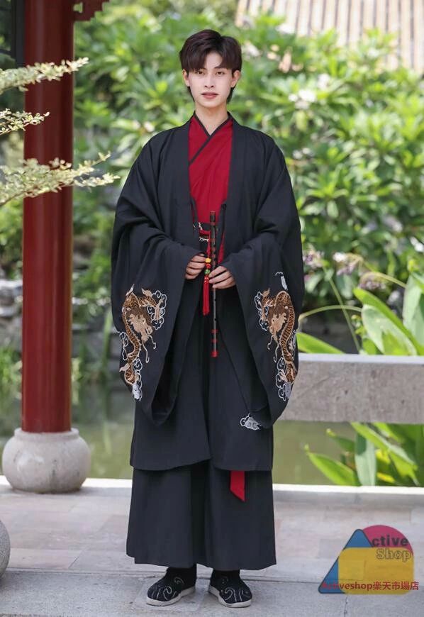 舞台ステージ 中国風 華流 中華コスチューム 広袖羽織カバー ロングスカート 長袖ブラウス 華服 チャイナ服 中華服2点/3点セット