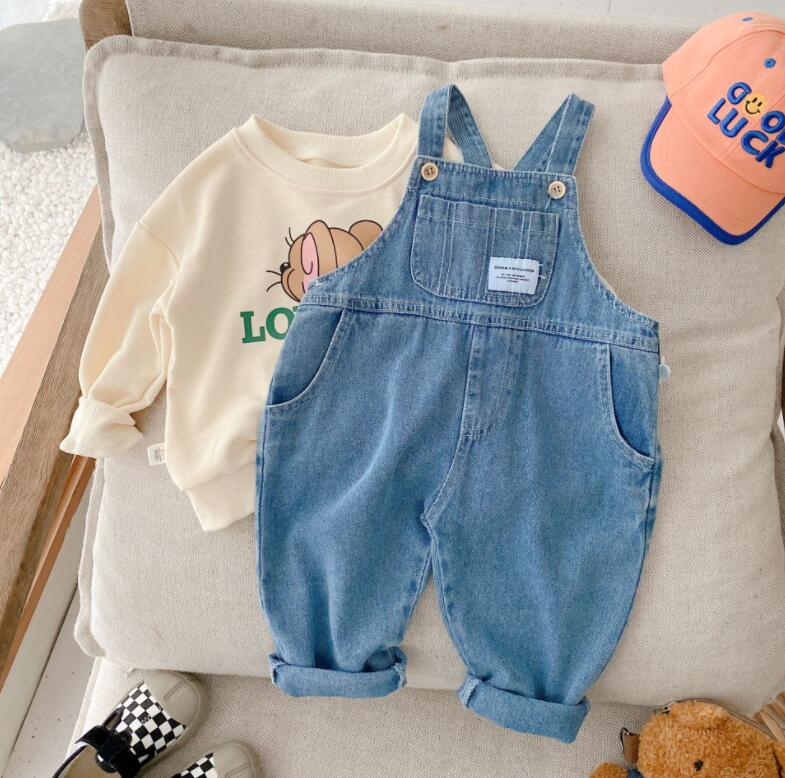 オールインワン デニム ジーンズ 子供服 KIDS ジュニア ベビー デニムサロペット こども ロングパンツ デニム カジュアル パンツ