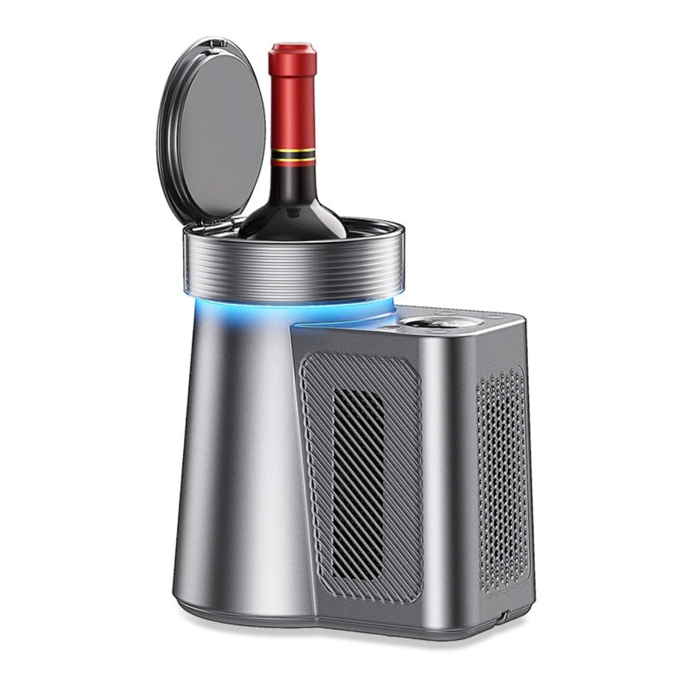 Wine Racks - 卓上ワインクーラー ポータブル 半導体制冷式 ワイン?シャンパン用 温度調整可能 750mL ボトル対応 静音設計 急速冷却 ミニバー?