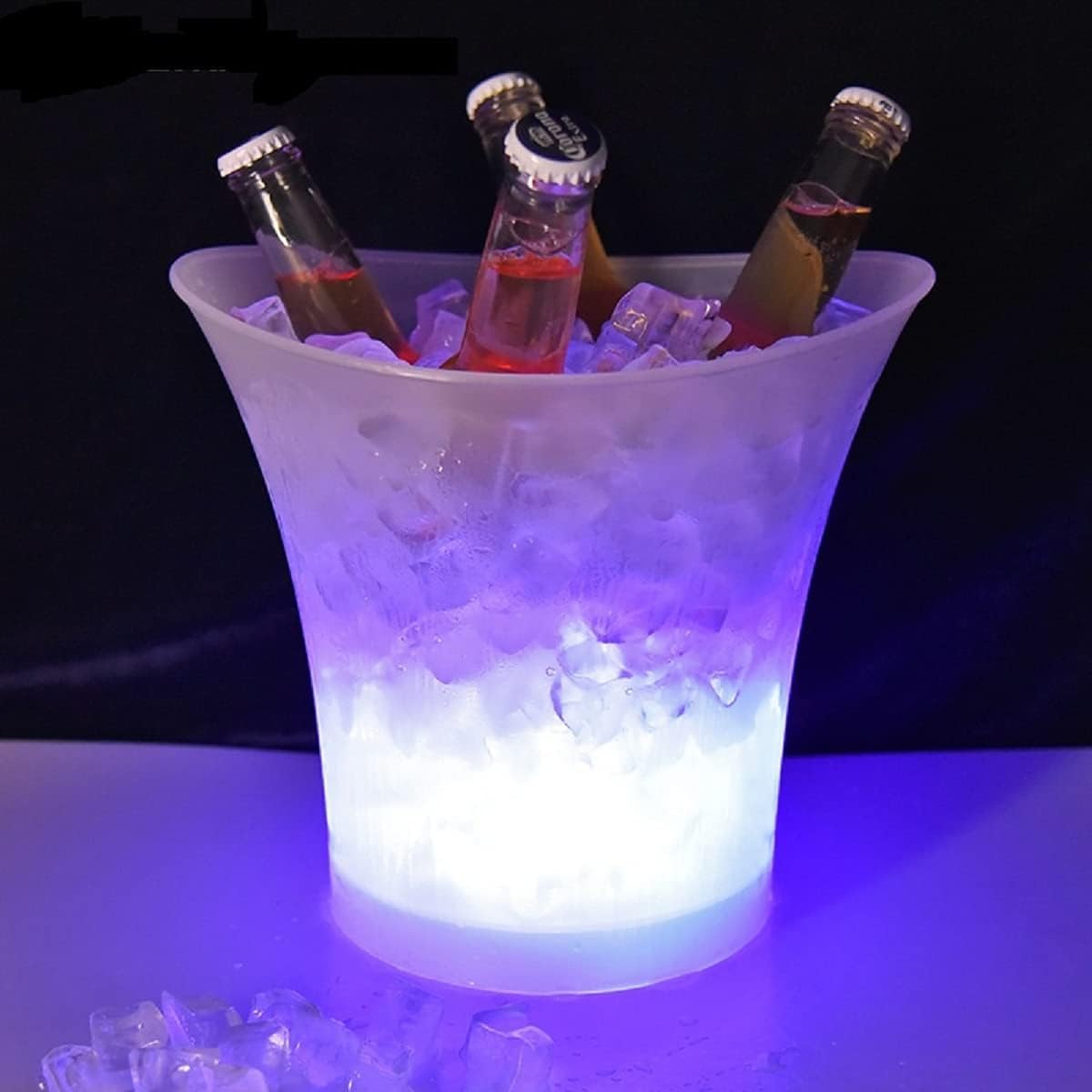 Metallic - クーラー 光る LEDシャンパンクーラー 5L大容量 自動色変 IP65防水 電池交換可能 シャンパン パーティー bar 誕生日 クリスマス