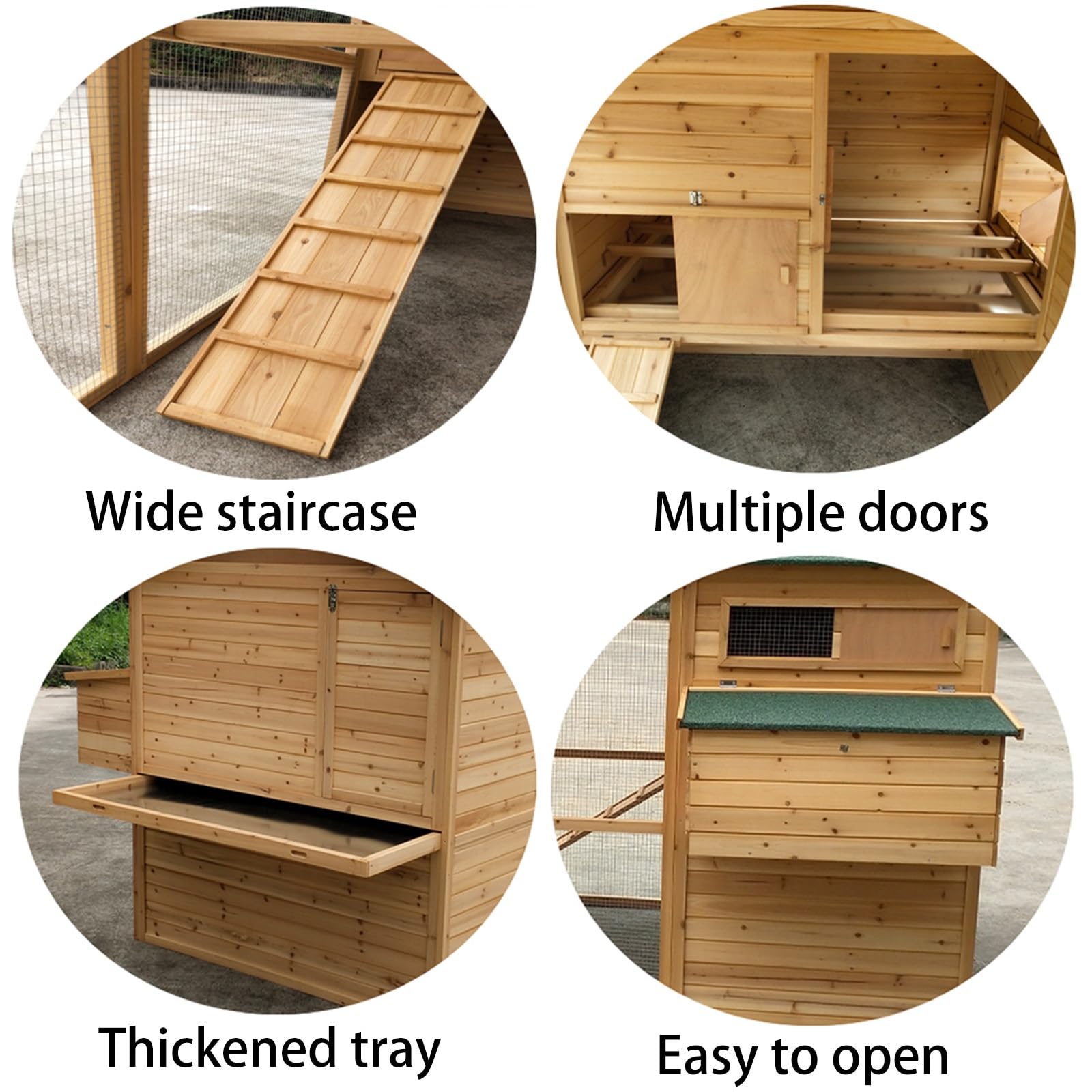 木製ウサギ小屋、スロープラン付き屋外ウサギケー...の紹介画像3