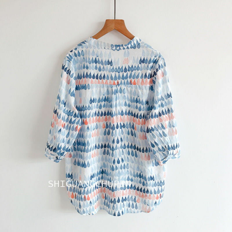 7 ロングシャツ 大きいサイズ おしゃれ ブラウス チュニック トップス 綿100 シャツブラウス 夏 春 七分袖 レディース ブラウス