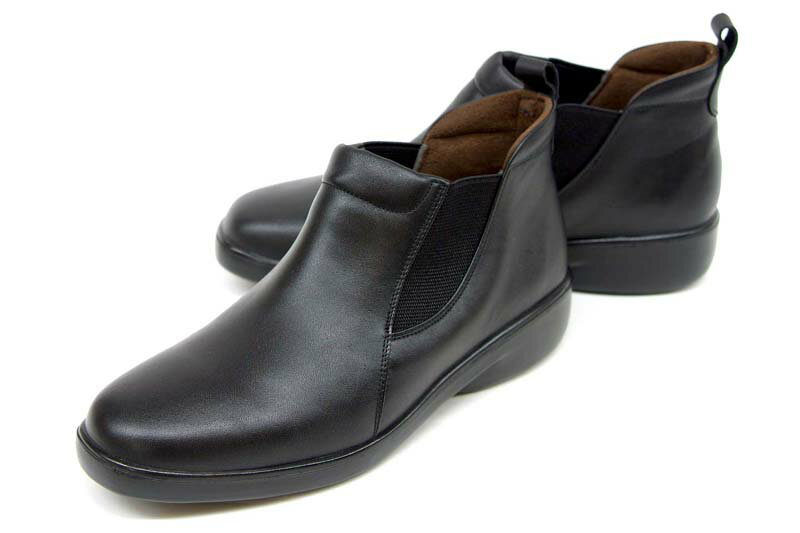 SPORTH すぽんと履けるゆったりショートブーツ スポルス 7560 BL