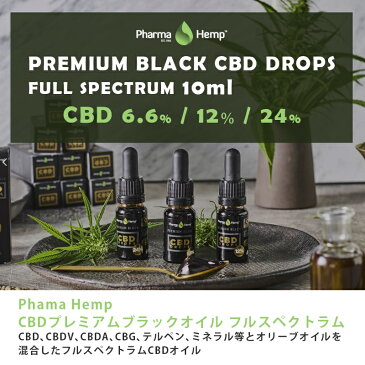 CBD オイル 12% 1200mg 10ml プレミアムブラック オイル フルスペクトラム ファーマヘンプ アントラージュ 高濃度 高純度 cbd oil cbd リキッド