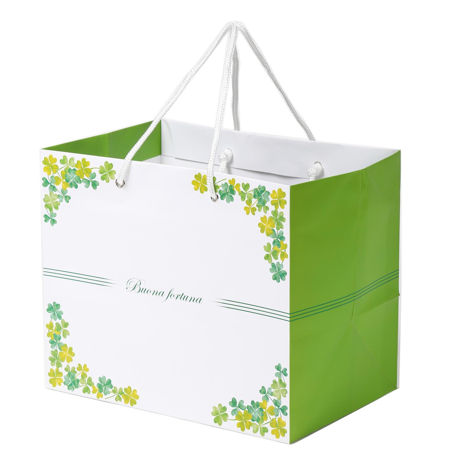 引き出物 紙袋【 フォーチュンバッグ リーフ 】 結婚式 ペーパーバッグ ブライダルバッグ
