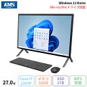 富士通 ESPRIMO FH93/H2 AIO デスクトップパソコン FMVF93H2BZ Win11 Office付き Core i7-1260P メモリ32GB SSD1TB 27インチ 再生品Aランク
