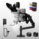 <MyDesk><ウルトラCマウント搭載>同時3視野ズーム式実体顕微鏡 伸太T(アーム式)(フルセット)