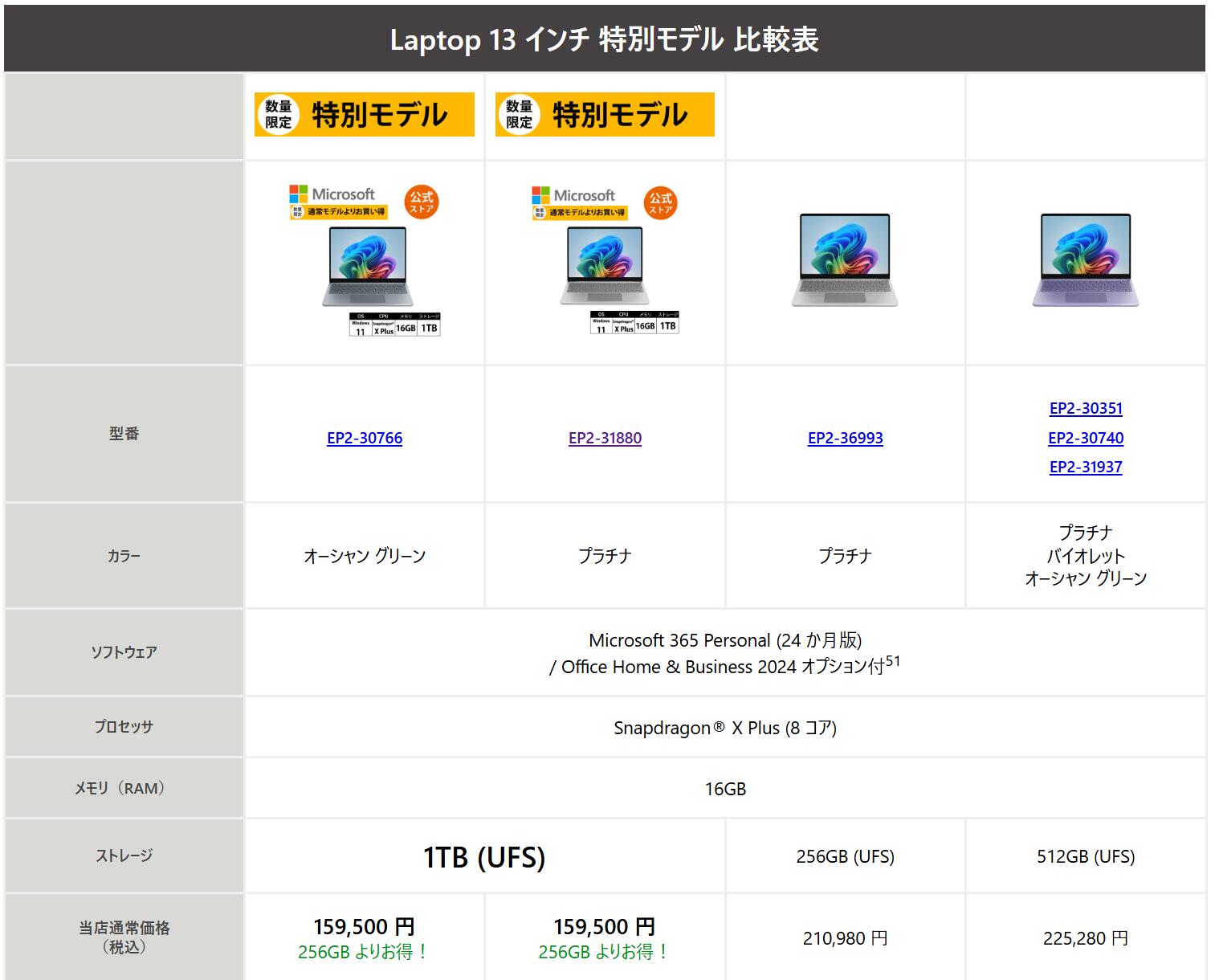 【数量限定】特別モデル Surface Laptop 13 インチ プラチナ Snapdragon® X Plus/16/1TB EP2-31880 サーフェス マイクロソフト 正規販売店 Copilot+ PC ノートパソコン - Image 2