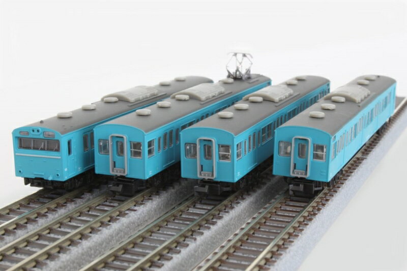 国鉄103系 スカイブルー京浜東北線タイプ 4両基本セット 【ロクハン T022-1】「鉄道模型 Zゲージ ロクハン」