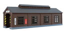 木造機関庫(こげ茶) 【ロクハン・S051-1】「鉄道模型 Zゲージ ロクハン」