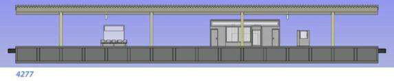 島式ホーム（都市型）コンビニエンスストア・照明付延長部 【TOMIX・4277T】「鉄道模型 Nゲージ トミックス ストラクチャー」