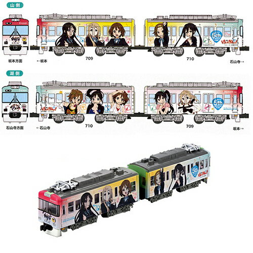 京阪電車700形 けいおん！5th Anniversaryラッピング電車 2両セット【バンダイ・964977】「鉄道模型 Nゲージ BANDAI」のサムネイル