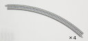 カーブPCレール C354-45-PC(F)(4本セット)【TOMIX・1196T】「鉄道模型 Nゲージ トミックス」