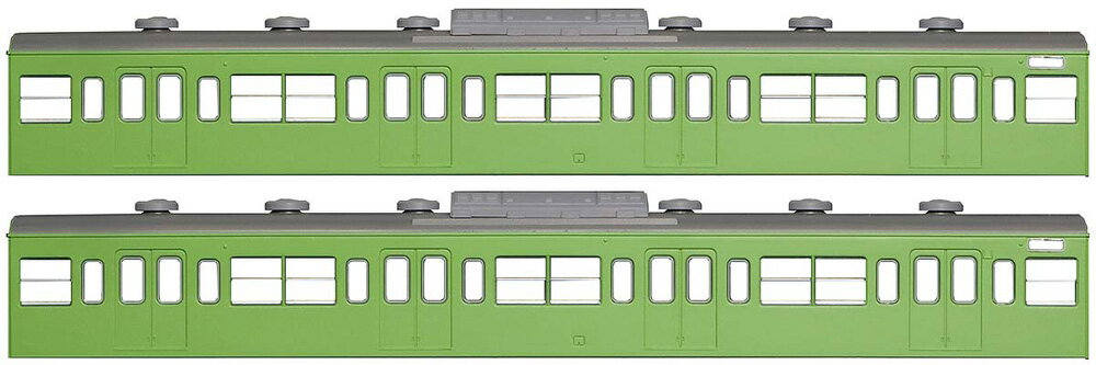 国鉄（JR）103系低運 非ユニット窓 冷改車 ウグイス 増結用サハ2両ボディキット【グリーンマックス 18008】「鉄道模型 Nゲージ」