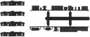 動力台車枠・床下機器セット A-14 (DT24+4616AM) 【グリーンマックス・8497G】「鉄道模型 Nゲージ オプションパーツ」