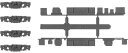動力台車枠・床下機器セット A-18 (FS516+4156NM) 【グリーンマックス・8502G】「鉄道模型 Nゲージ オプションパーツ」