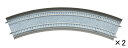 複線カーブレールDC465・428-45(F)(2本セット) 【TOMIX・1883】「鉄道模型 Nゲージ トミックス」
