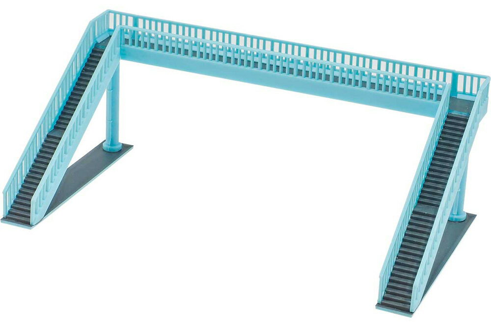 歩道橋(着色済み) ライトブルー 【グリーンマックス・2526】「鉄道模型 Nゲージ GREENMAX」