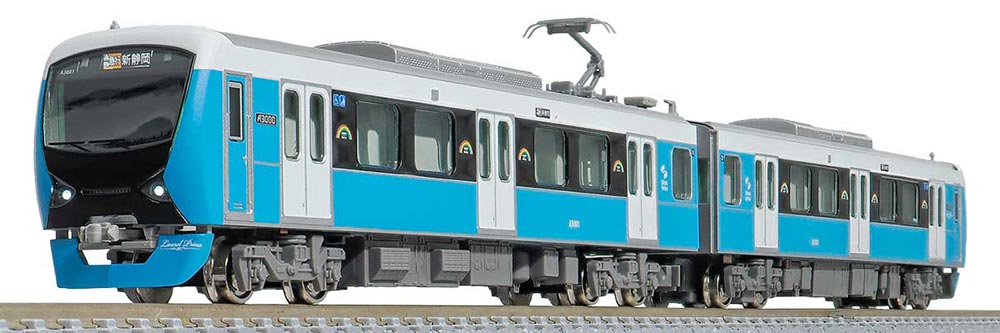 ※新製品 6月発売※静岡鉄道A3000形（クリアブルー 新ロゴ）2両編成セット（動力付き）【グリーンマックス・31847】「鉄道模型 Nゲージ グリーンマックス」