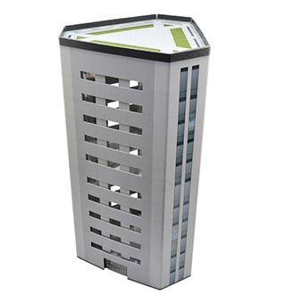 ペーパーストラクチャー C07 六角形ビルA【トミーテック・325895】「鉄道模型 Nゲージ トミーテック」