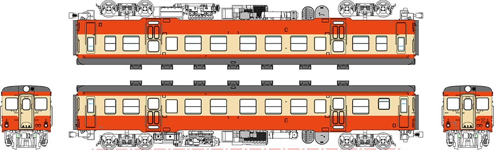 キハ20-200代 （二段上昇窓） 一般色 動力なし【トラムウェイ・TW-K20C-T】「鉄道模型 HOゲージ トラムウェイ」のサムネイル