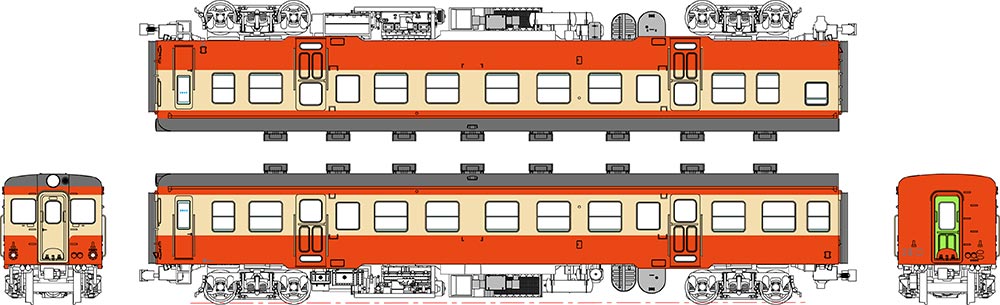 Trains - キハ25-200代 （二段上昇窓） 一般色 動力付【トラムウェイ・TW-K25C-M】「鉄道模型 HOゲージ トラムウェイ」