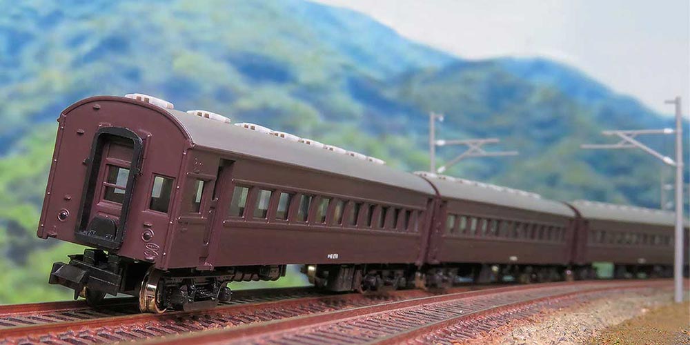 着色済み オハ61系（茶色）6両編成セット【グリーンマックス・19508】「鉄道模型 Nゲージ グリーンマックス」