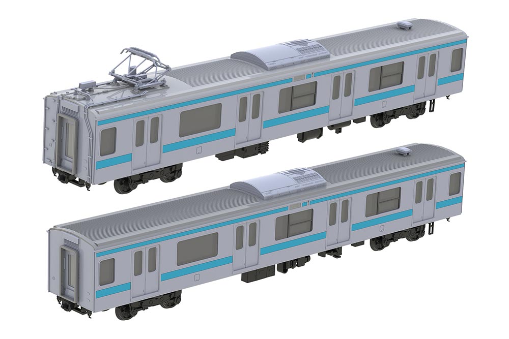 モハ209 モハ208キット JR東日本209系直流電車タイプ（京浜東北色）「鉄道模型 1/80 ピーエムオフィスエー」