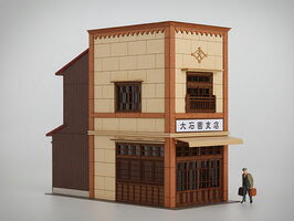 Rakuten - 1/80 3軒続きの看板建築 B カラーVer.【梅桜堂・ST-004-80C】「鉄道模型 1/80 梅桜堂」