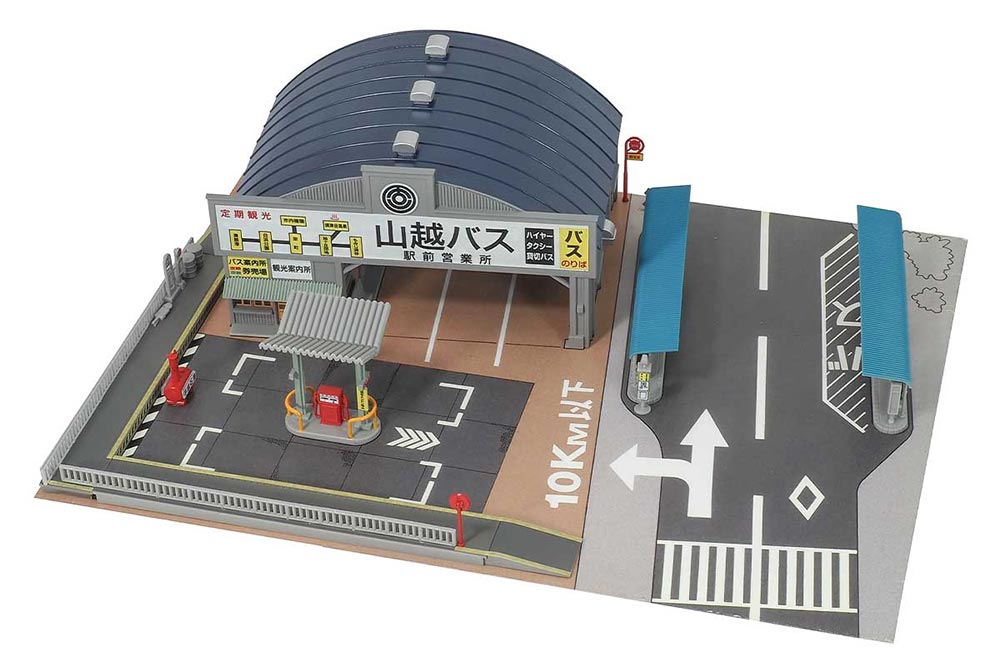 着色済み バス営業所【グリーンマックス・2912】「鉄道模型 Nゲージ グリーンマックス」