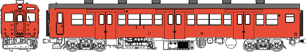 Trains - 1/80 国鉄 キハ35 寒地向 首都圏色 動力付【トラムウェイ・TW-K35-500B-M】「鉄道模型 HOゲージ トラムウェイ」