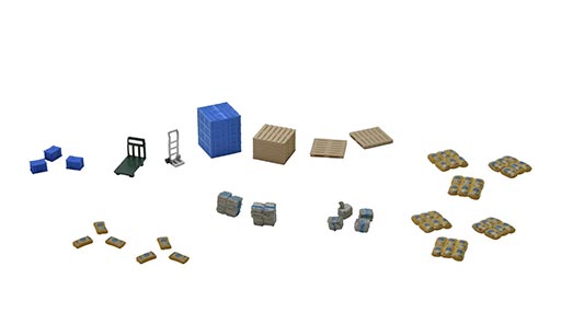 組み合わせて楽しい小物のセット! ●本体サイズ（コンテナ積上1個あたり）:W10×H12×D10（mm） ●メーカー：トミーテック ●商品番号：341352 ●スケール：Nゲージ