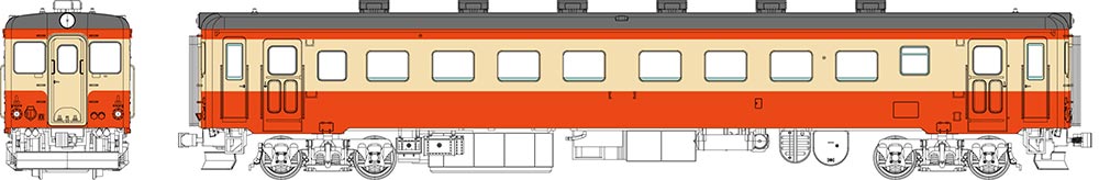 国鉄 キハ22 一般色 （6個ベンチレーター） 動力なし【トラムウェイ・TW-K22A-T】「鉄道模型 HOゲージ トラムウェイ」