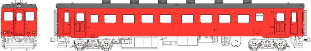 国鉄 キハ22 首都圏色 （6個ベンチレーター） 動力なし【トラムウェイ・TW-K22B-T】「鉄道模型 HOゲージ トラムウェイ」